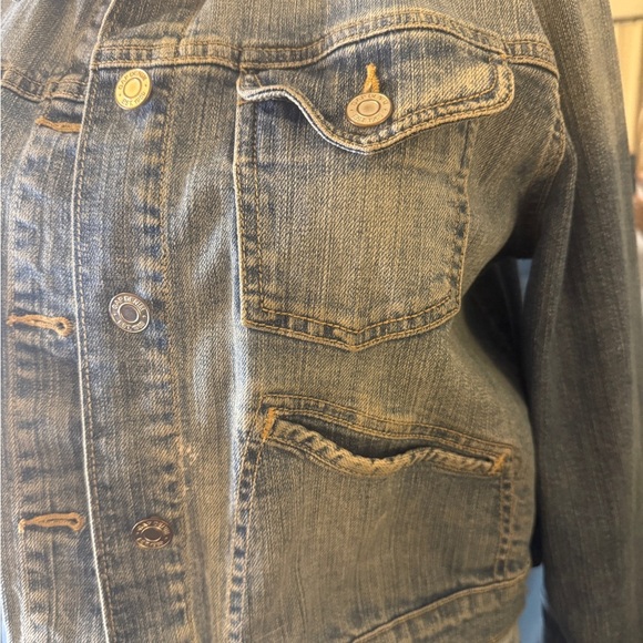 GAP Blue Denim Jacket with Silver Button - Picture 2 of 6